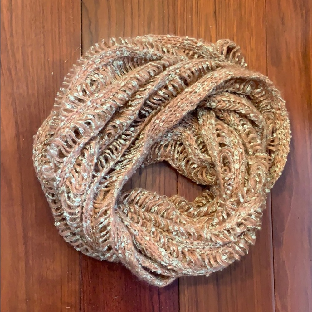 Dusty peach Cowl neck scarf